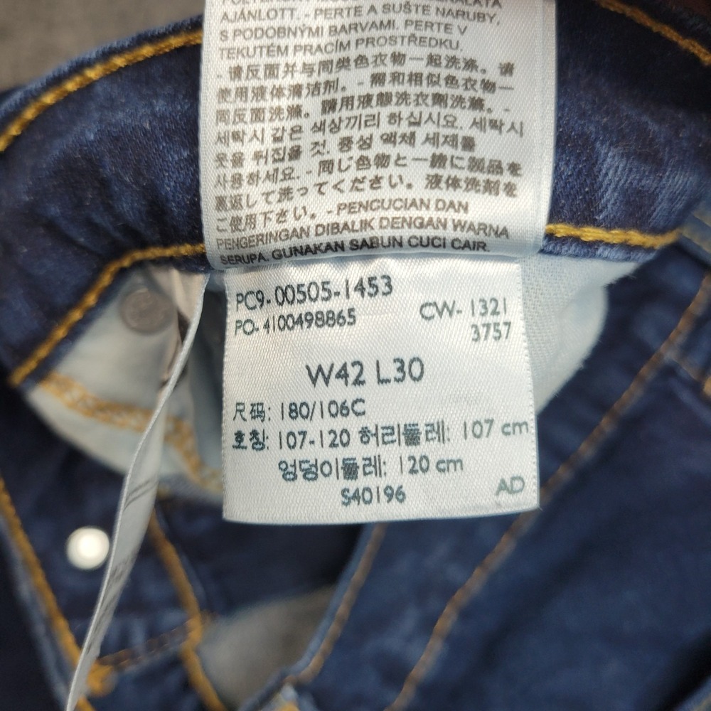 Levis 505 Jeans Mens 42x30 Blue Denim Red Tab Y2k Streetwear Americana Weekend - Picture 12 of 12